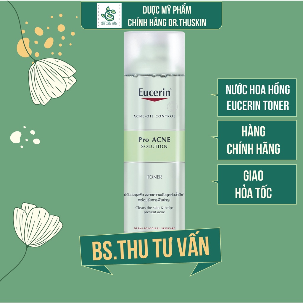 Nước Hoa Hồng Eucerin Cho Da Mụn Eucerin Pro ACNE Solution Toner Chính Hãng 200ml