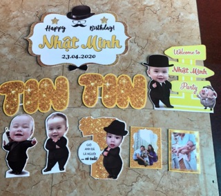 Combo Chibi, Tên Để Bàn, Bảng Tên Trang Trí Sinh Nhật
