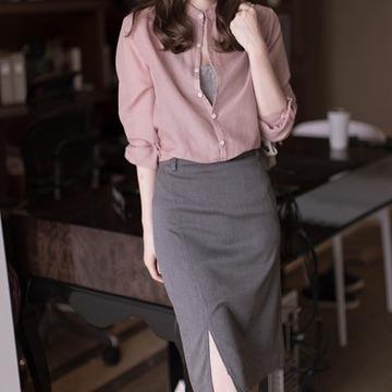 Áo Sơ Mi Dáng Rộng Phong Cách Hàn Quốc Thời Trang Xuân Hè Cho Nữ