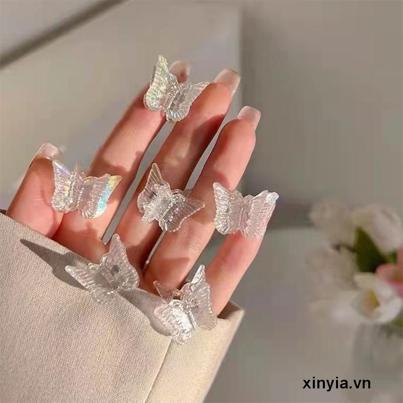 Kẹp Tóc Hình Bướm Mini Trong Suốt Dành Cho Nữ