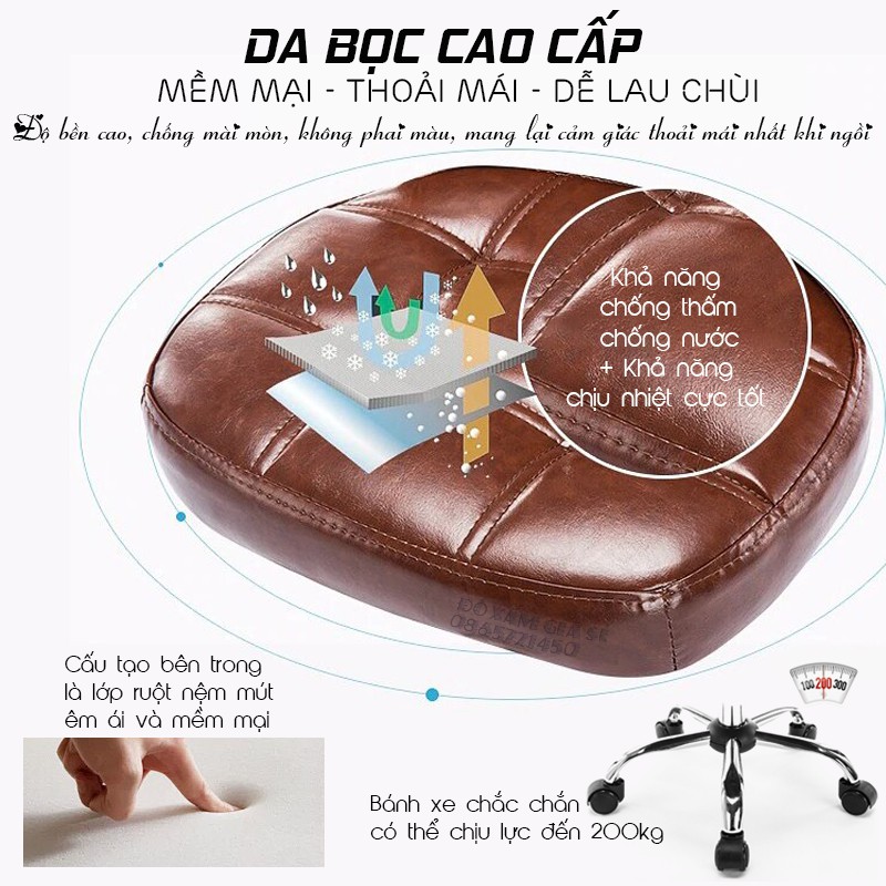 GHẾ SPA GHẾ XOAY CHO THỢ XĂM LOẠI CÓ TỰA (HÀNG CAO CẤP) | BigBuy360 - bigbuy360.vn