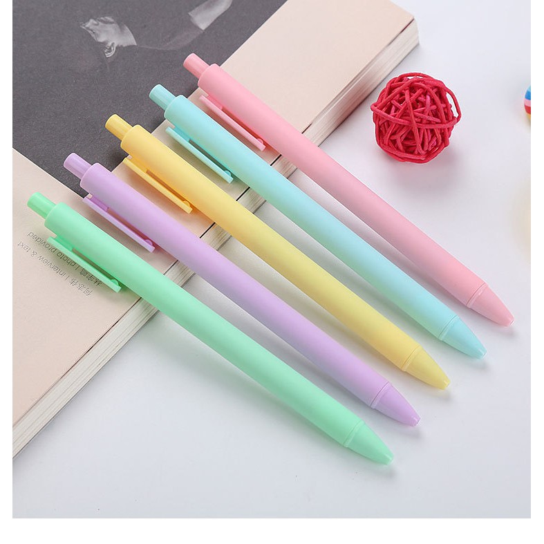 Bút bi bấm nhiều màu siêu xinh ngòi 0,5mm MỰC ĐEN