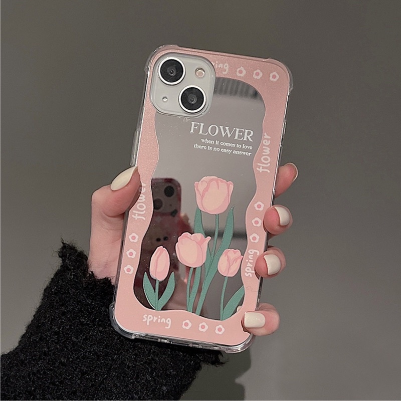 ỐP LƯNG GƯƠNG IPHONE/SAMSUNG/OPPO/VIVO/XIAOMI FLOWER