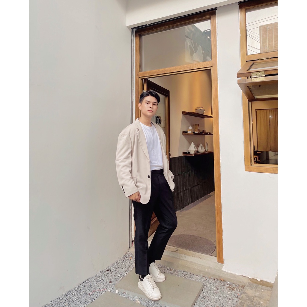 Áo Blazer Nam Dài Form Rộng, phong cách Hàn Quốc trẻ trung cá tính - JK0101