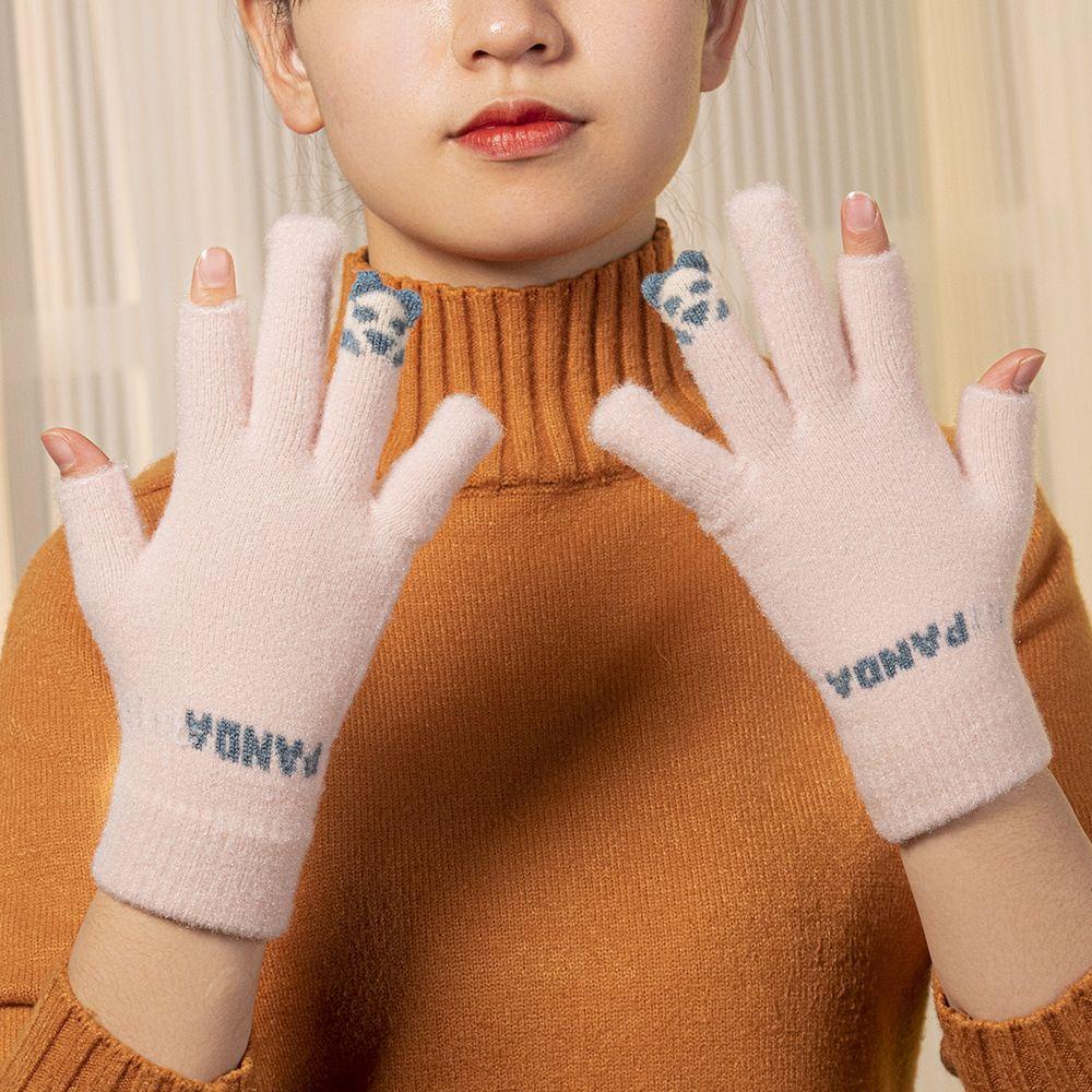 Găng Tay Lái Xe Dày Dặn Giữ Ấm Có Thể Chạm Màn Hình Cảm Ứng Dành Cho Nữ