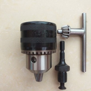 Bộ chuyển đổi đầu cặp mũi khoan 13 ly khóa tay cho máy bắn vít chuôi lục giác 6.35mm: