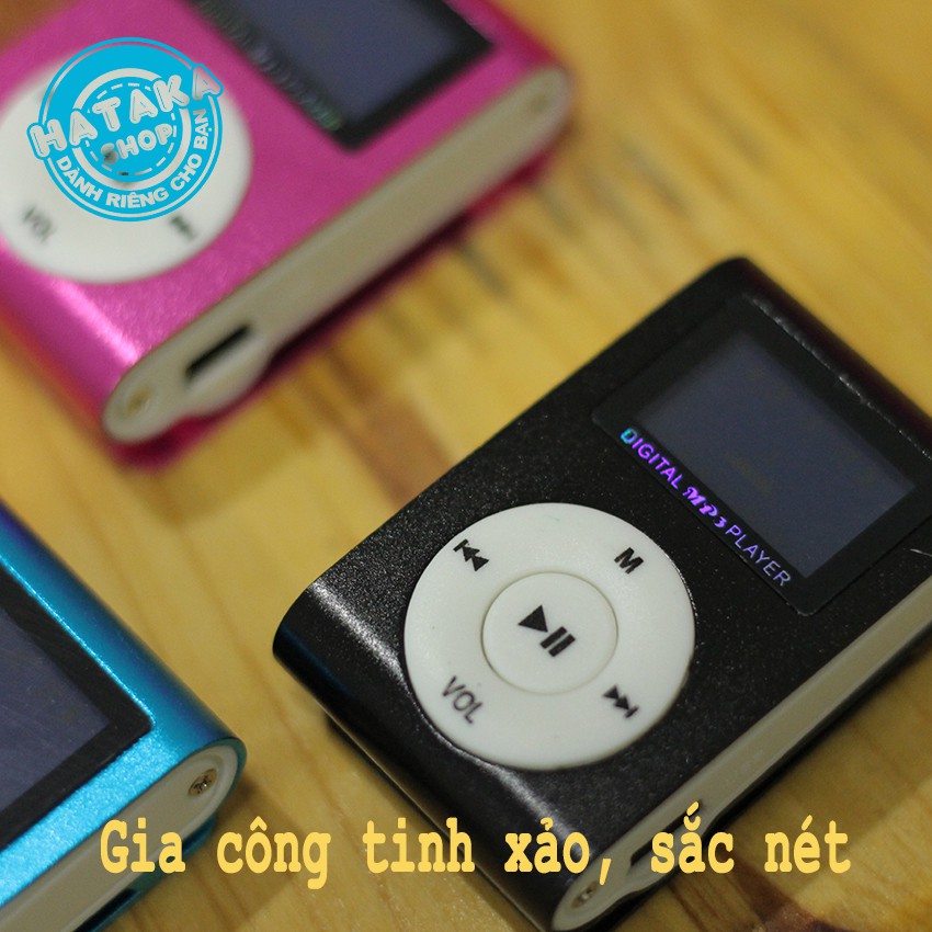 bán rẻ Máy Nghe Nhạc Mp3 MINI có màn hình-kẹp gắn quần áo-tặng tai nghe và dây sạc-digital mp3 player