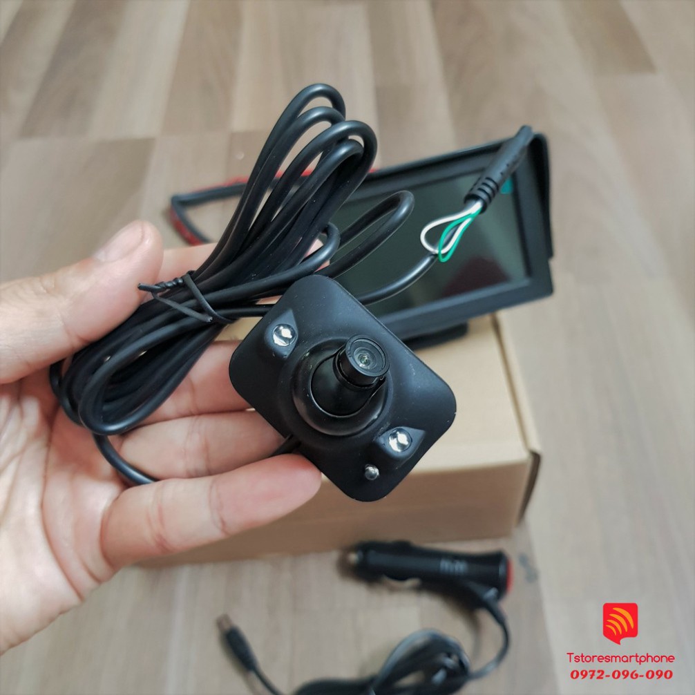 Bộ camera căn lề không khoan gương + Màn hình LCD 4.3 inch cắm nguồn tẩu, tự lắp đặt trong vòng 5 phút. -LaKaDo | BigBuy360 - bigbuy360.vn