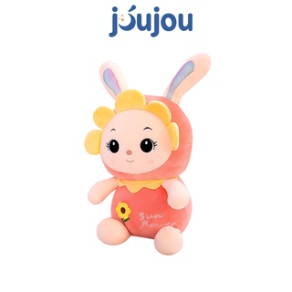 Thỏ nhồi bông Jujou let's play màu sắc dễ thương chất vải nhung mềm mịn co giãn bốn chiều độ đàn hồi tốt an toàn cho trẻ