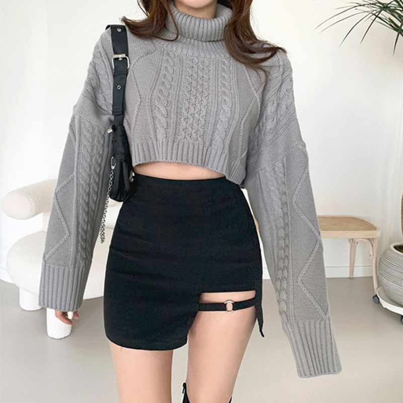 Chân váy COZOKC lưng cao thời trang quyến rũ cho nữ