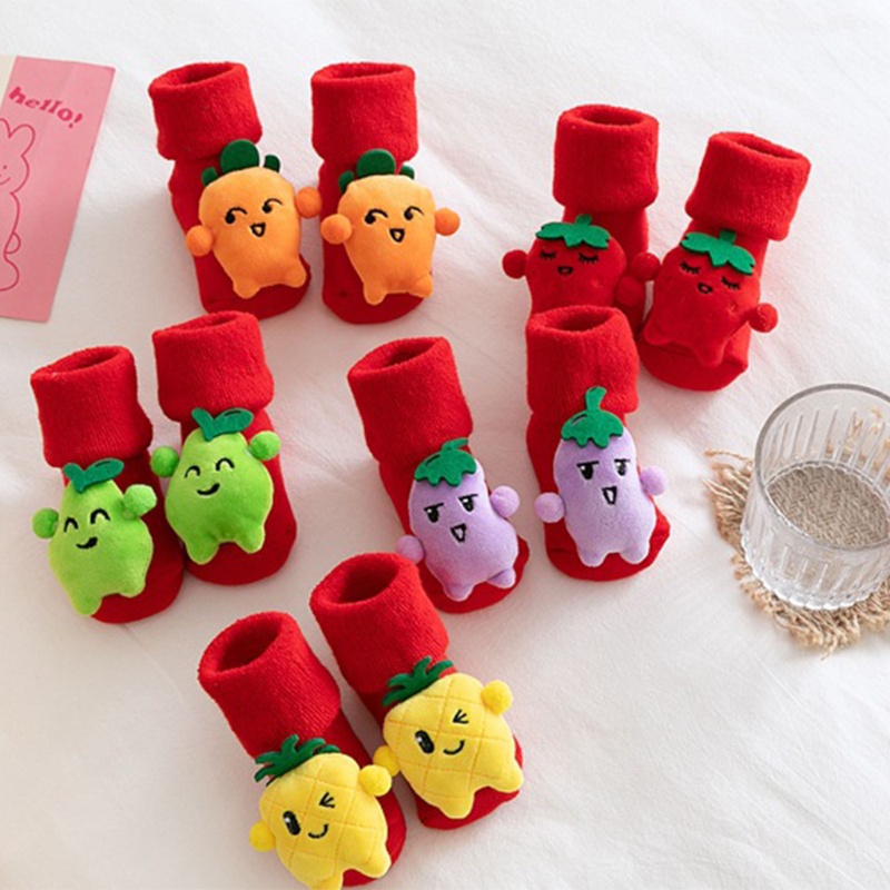 Vớ Dày Giữ Ấm Chống Trượt In Họa Tiết Giáng Sinh 3D Dễ Thương Cho Bé Sơ Sinh