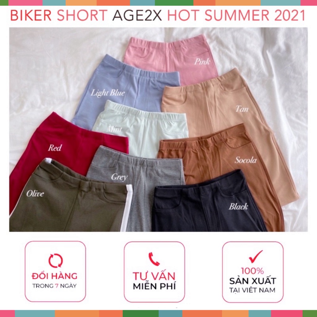 🔥 QUẦN BIKER SHORT CHÍNH HÃNG💥 Đủ Loại Đủ Màu phom chuẩn có 2 túi thật, chất co giãn thấm hút mồ hôi