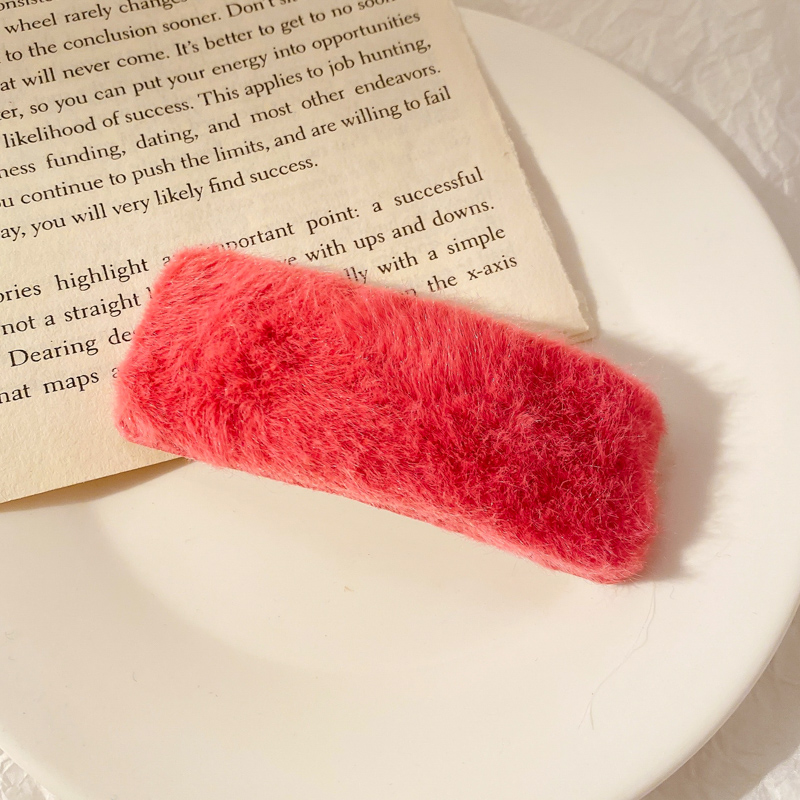 Kẹp Tóc Lông Cừu Xinh Xắn Đáng Yêu Phong Cách Hàn Quốc Cho Nữ