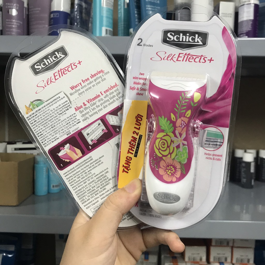 Dao cạo cho nữ Schick Effect + 2S - Bộ dao cạo Schick + 02 lưỡi