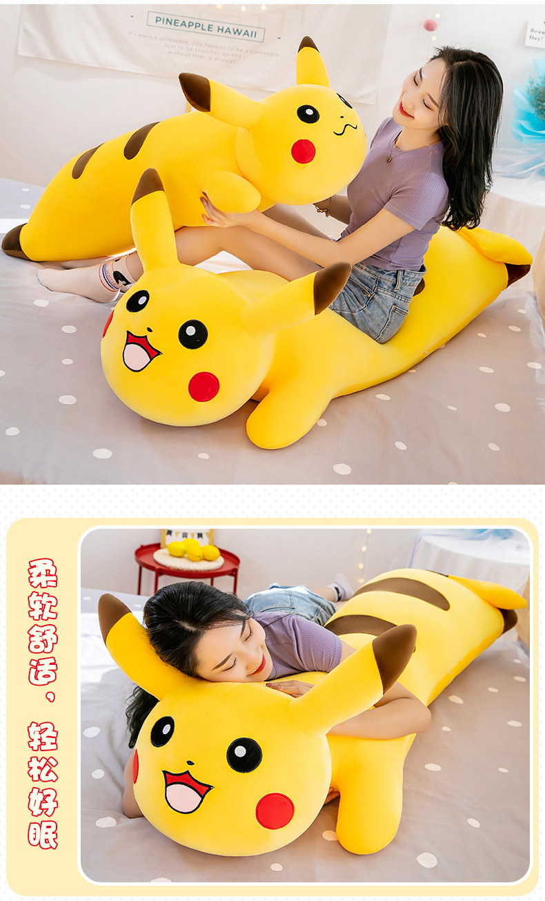 Gối Ôm Hình Pikachu Nhồi Bông Siêu Mềm Dễ Thương