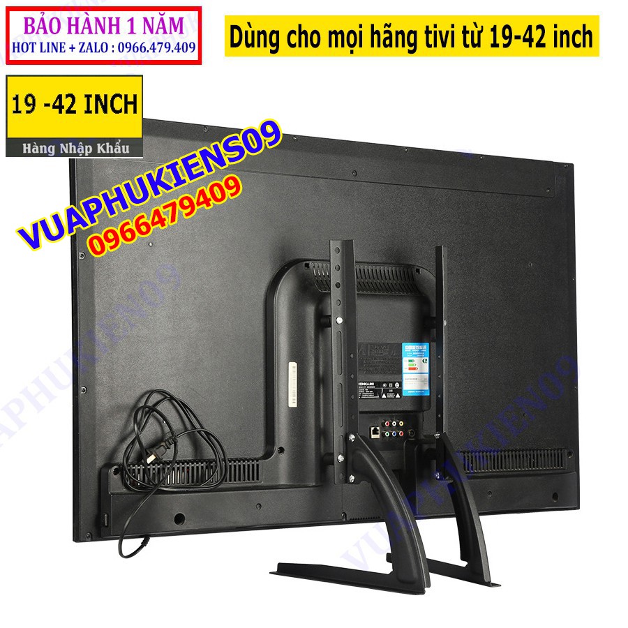 Chân đế TV LCD 19-42 inch, chân đế TV để bàn cho tất cả các loại tivi Samsung, LG, Sony, TCL, Panasonic, Sharp, vv