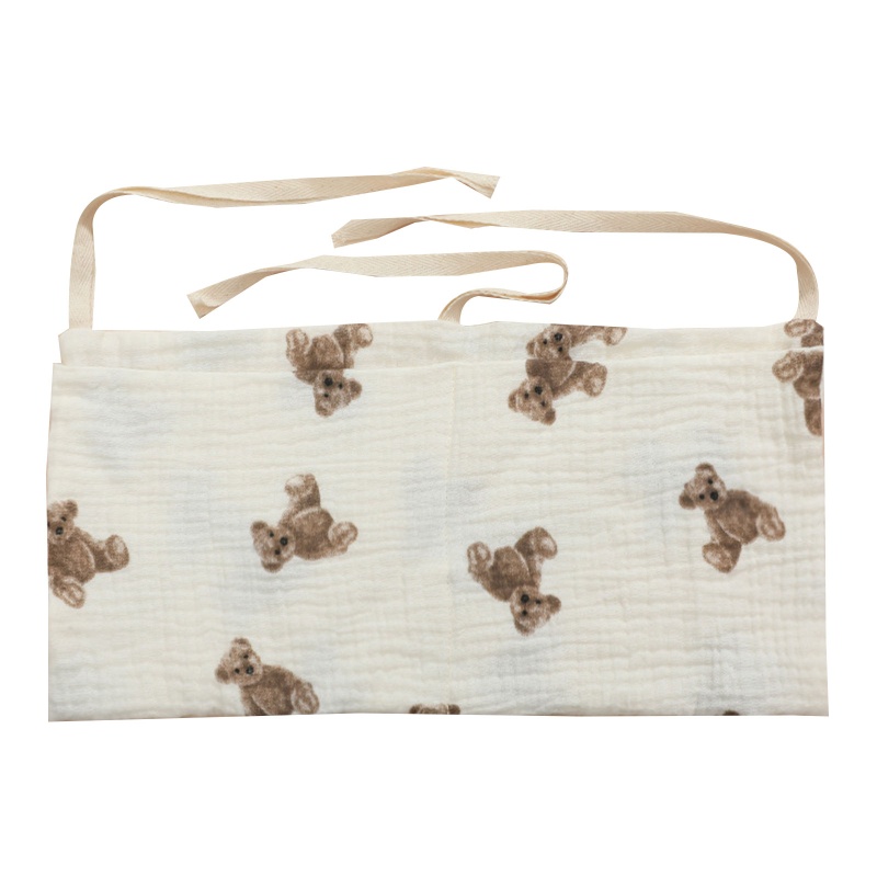 Túi Cotton Hai Lớp Đựng Đồ Treo Cạnh Giường Cho Bé