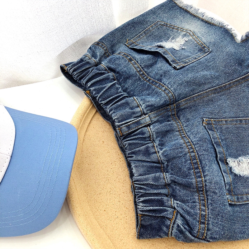 Quần Short Jean Rách Cho Bé Gái
