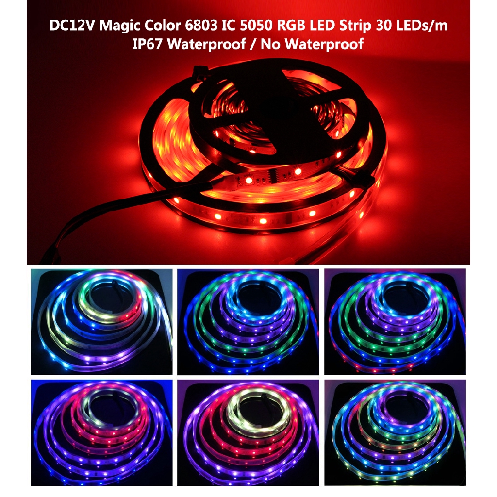 Dây Đèn Led 150 Bóng Dc12v 6803 Ic 5050 Rgb 5m / Lot