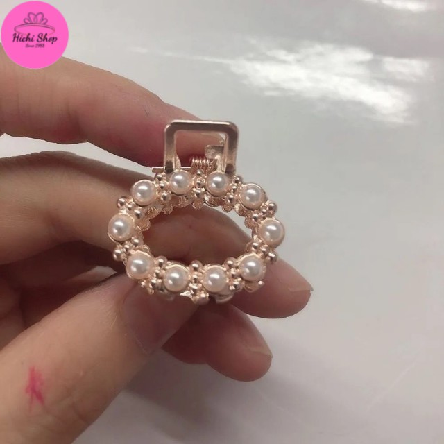 [SIÊU GIẢM GIÁ] Set Kẹp Mái Đính Hạt Hichi Kẹp Tóc Đính Hạt Phong Cách, Kẹp Mái Mini Bằng Kim Loại