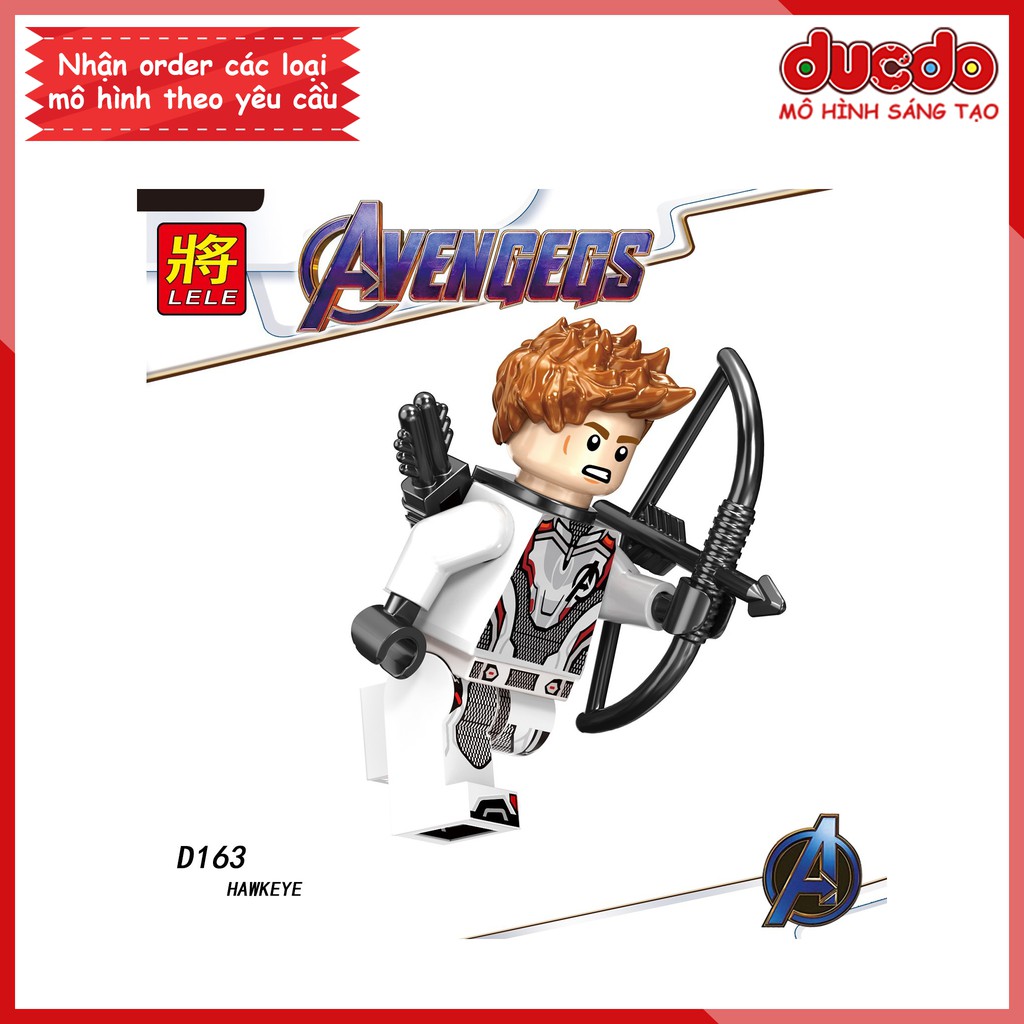 Minifigures các nhân vật End Game full vũ khí - Đồ chơi Lắp ghép Xếp hình Mô hình Mini Iron Man EndGame LeLe D157 - 164