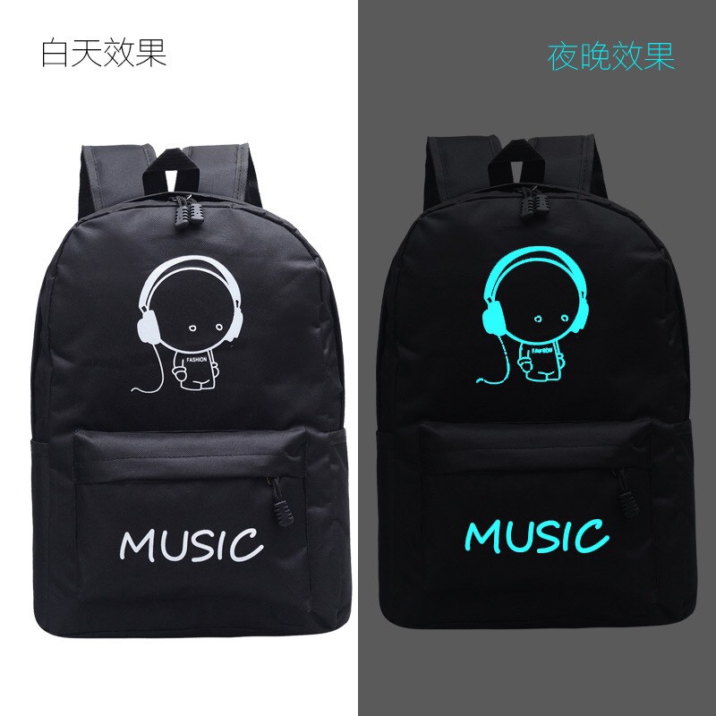 Ba lô MUSIC dạ quang độc đáó cá tính học sinh,sinh viên