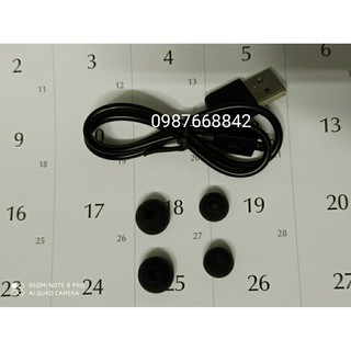 Núm cao su tai nghe bluetooth ( tặng kèm 1 dây sạc nguồn tai nghe đầu Micro usb )