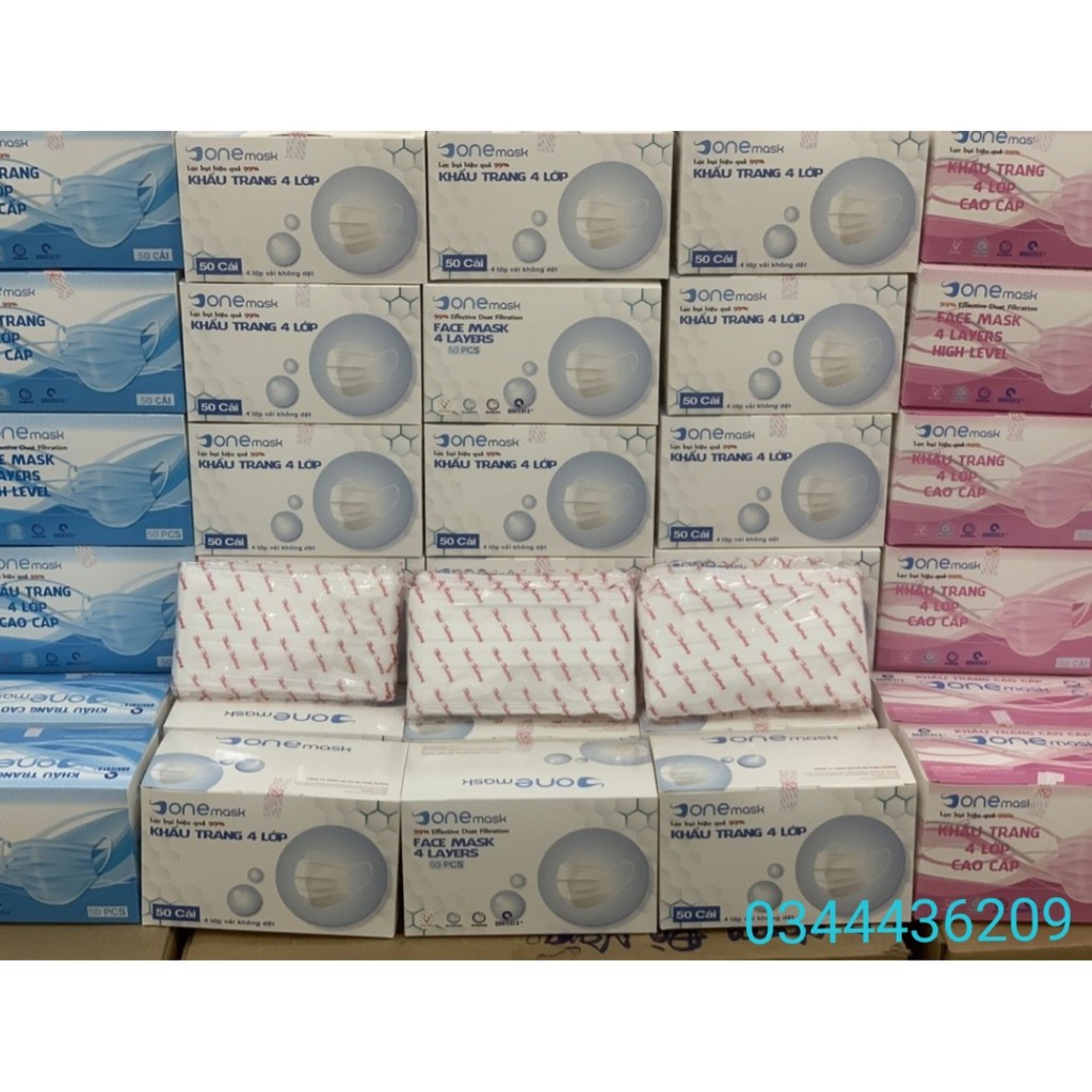 Khẩu Trang Y Tế 4 lớp Onemask (Hộp 50 cái)