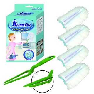 Chổi Quét Bụi Thông Minh Thiết Kế Hút Bụi Tĩnh Điện Ihomde Và Bông Lau Thay Thế
