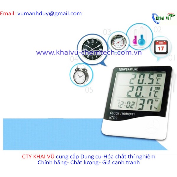 Nhiệt ẩm kế điện tử đa chức năng 6 in 1 HTC-2