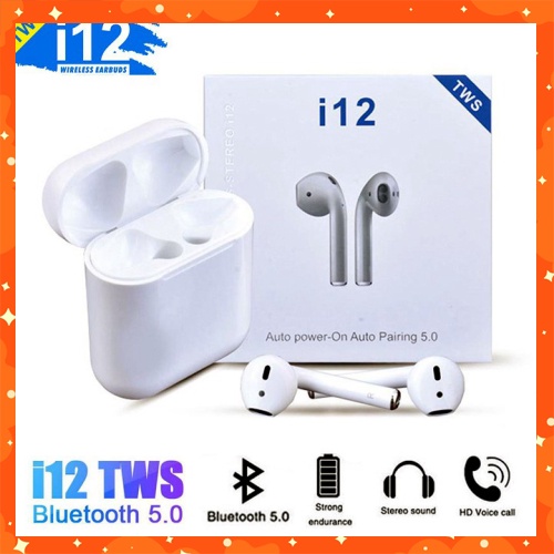 Tai Nghe Bluetooth không dây i7s, i12, i200 - Loại 2 tai nghe âm thanh CỰC HAY