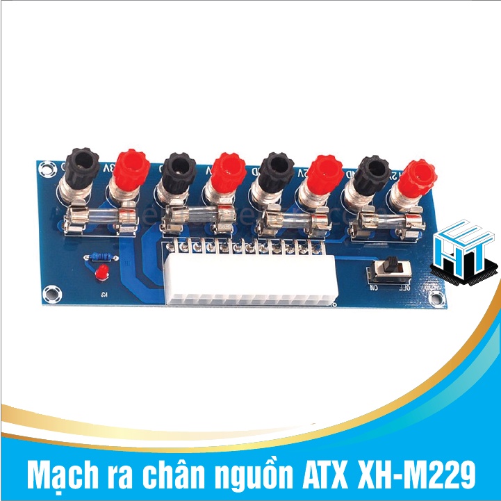 Mạch ra chân nguồn ATX 24 chân ngõ ra có cầu chì bảo vệ XH-M229