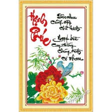 Tranh thêu chữ thập Hạnh phúc DLH-222735