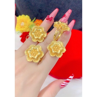 Nhẫn hoa dát vàng 24 cao cấp mẫu mới về