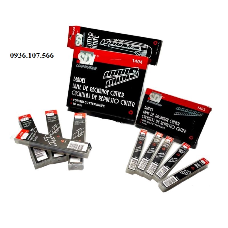 Lưỡi dao dọc giấy Loại To 18mm & bé 9mm