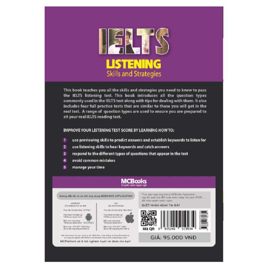 Sách - Ielts Listening-Skills And Strategies (Bộ Sách Ielts Mike) ( Dùng App )