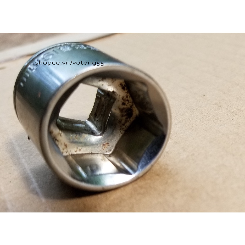 Tuýp 19mm chuôi 3/8 dài 3cm hàng bãi Nhật