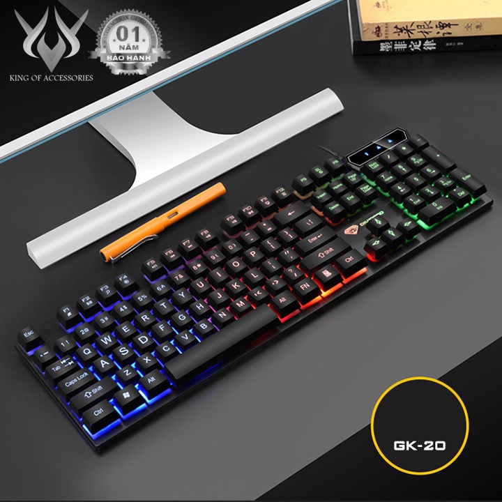 Bàn phím giả cơ Divipard GK-20 led đa màu - phím chống nước tiêu chuẩn (NHIỀU MÀU) Phụ kiện 1986