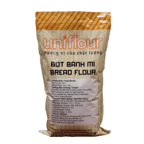 [Mã 156FMCGSALE hoàn 8% đơn 500K] Bột bánh mỳ bread flour Uniflour 2kg | BigBuy360 - bigbuy360.vn