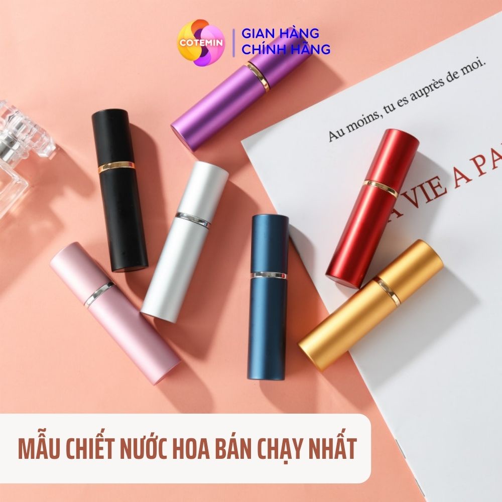 Chai Chiết Nước Hoa Loại Lọ 5ML Nhôm Nhám Nhiều Màu COTEMIN