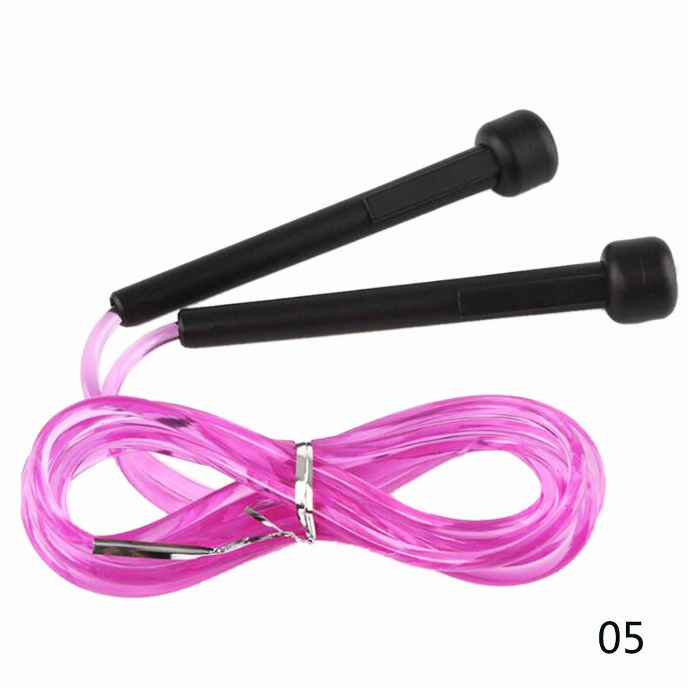 Dây nhảy tập thể dục có thể điều chỉnh PVC trong suốt màu phản quang hỗ trợ sức khỏe P00306011