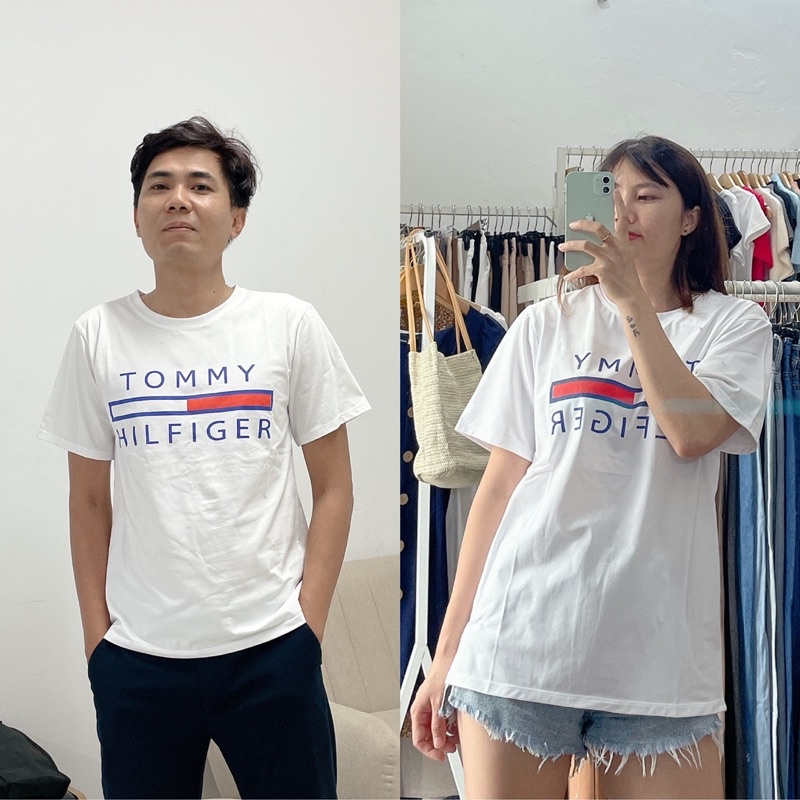Áo thun xuất nam nữ mặc được- form rộng nữ mặc giấu quần ( hình thật)