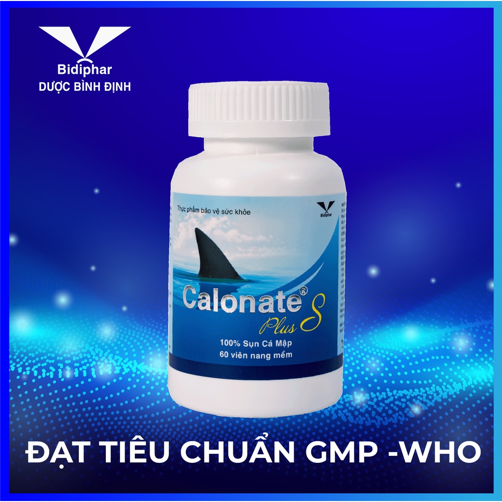 Calonates Plus- Sụn Cá Mập Nguyên Chất 750mg - Lọ 60 Viên