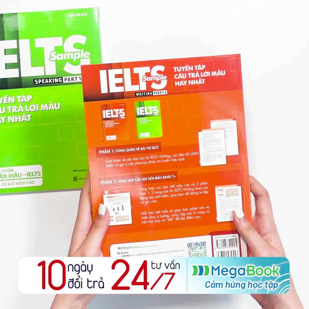 Sách Combo IELTS SAMPLE Writing 1,2 & Speaking 1,2,3 - Tuyển tập câu trả lời mẫu hay nhất | BigBuy360 - bigbuy360.vn