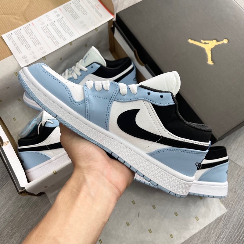 GIÀY JD1 LOW XANH NHẠT BLUE WHITE LAI AU SC NAM NỮ CAO CẤP