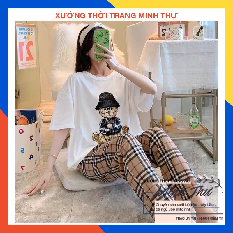 Đồ bộ nữ mặc nhà - thời trang mới nhất - Chất liệu Cotton cao cấp - ( Tay Ngắn Quần Dài )