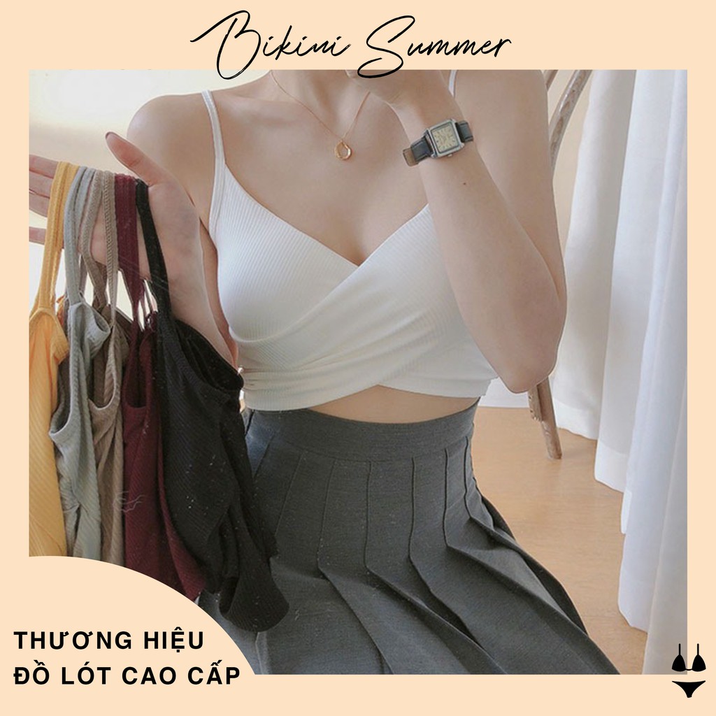 Áo Ngực, Áo Bra Thun Tăm Chéo Siêu Xinh 233