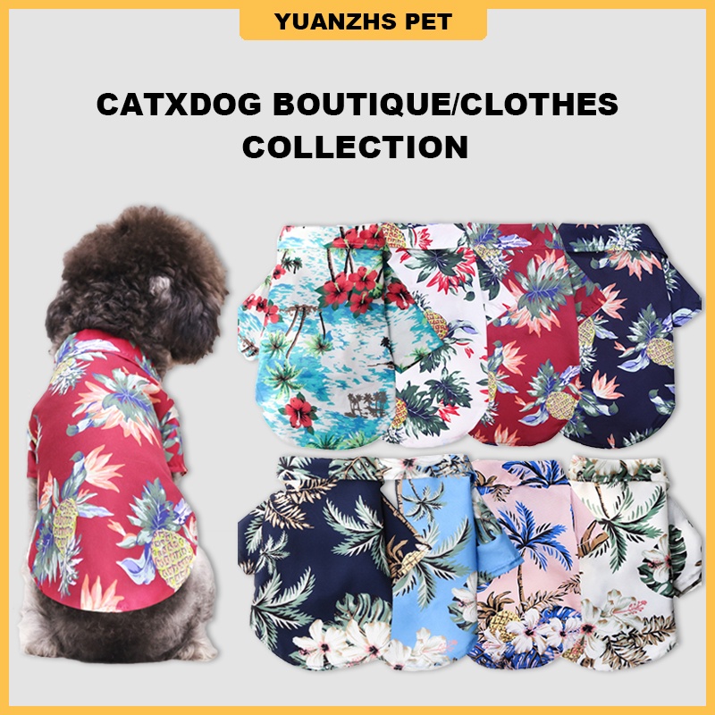 Áo sơ mi Hawaii mỏng cho chó, bộ đồ mùa hè mát mẻ cho thú cưng, đi biển XS-XXL