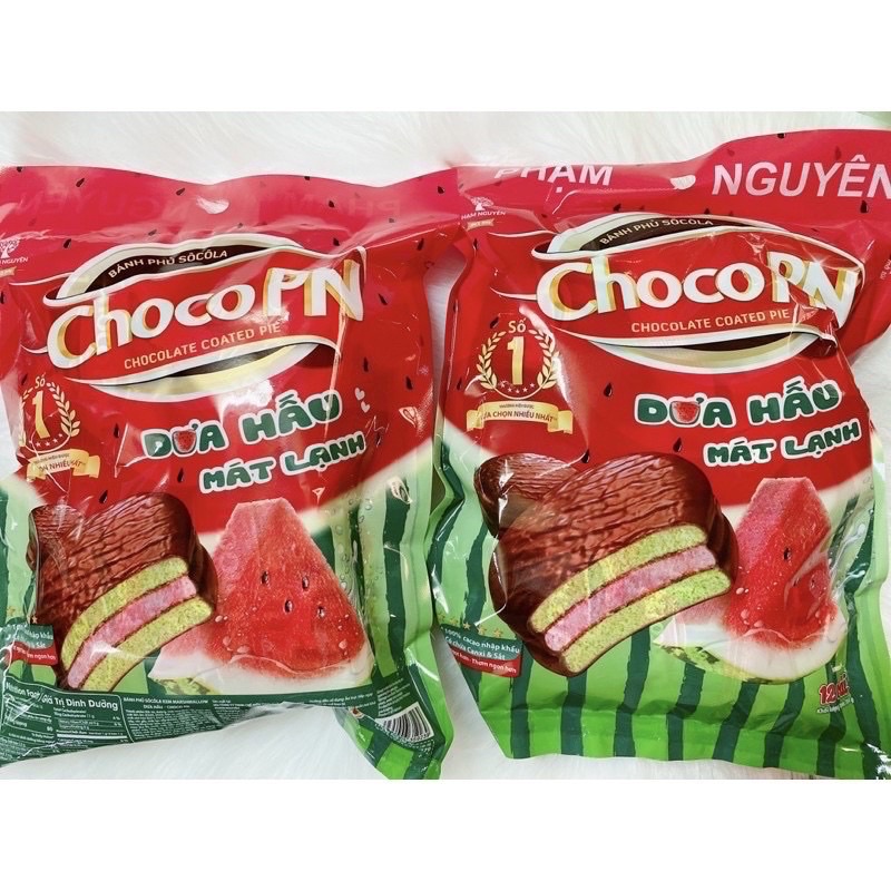 Bánh Choco PN dưa hấu gói 12 bánh 204g