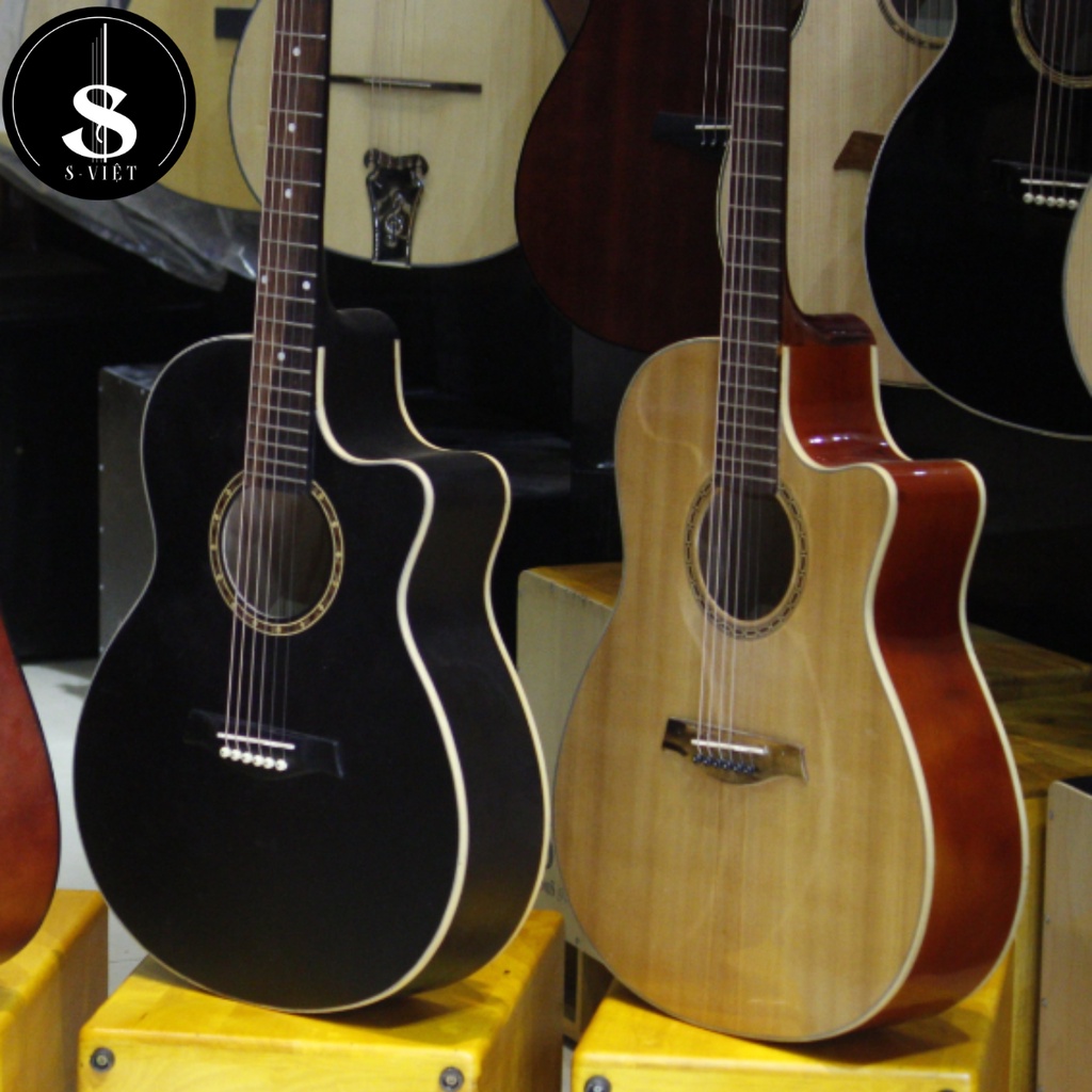 Đàn guitar acoustic giá rẻ có ty cho người mới tập mã CV120 chính hãng S Việt